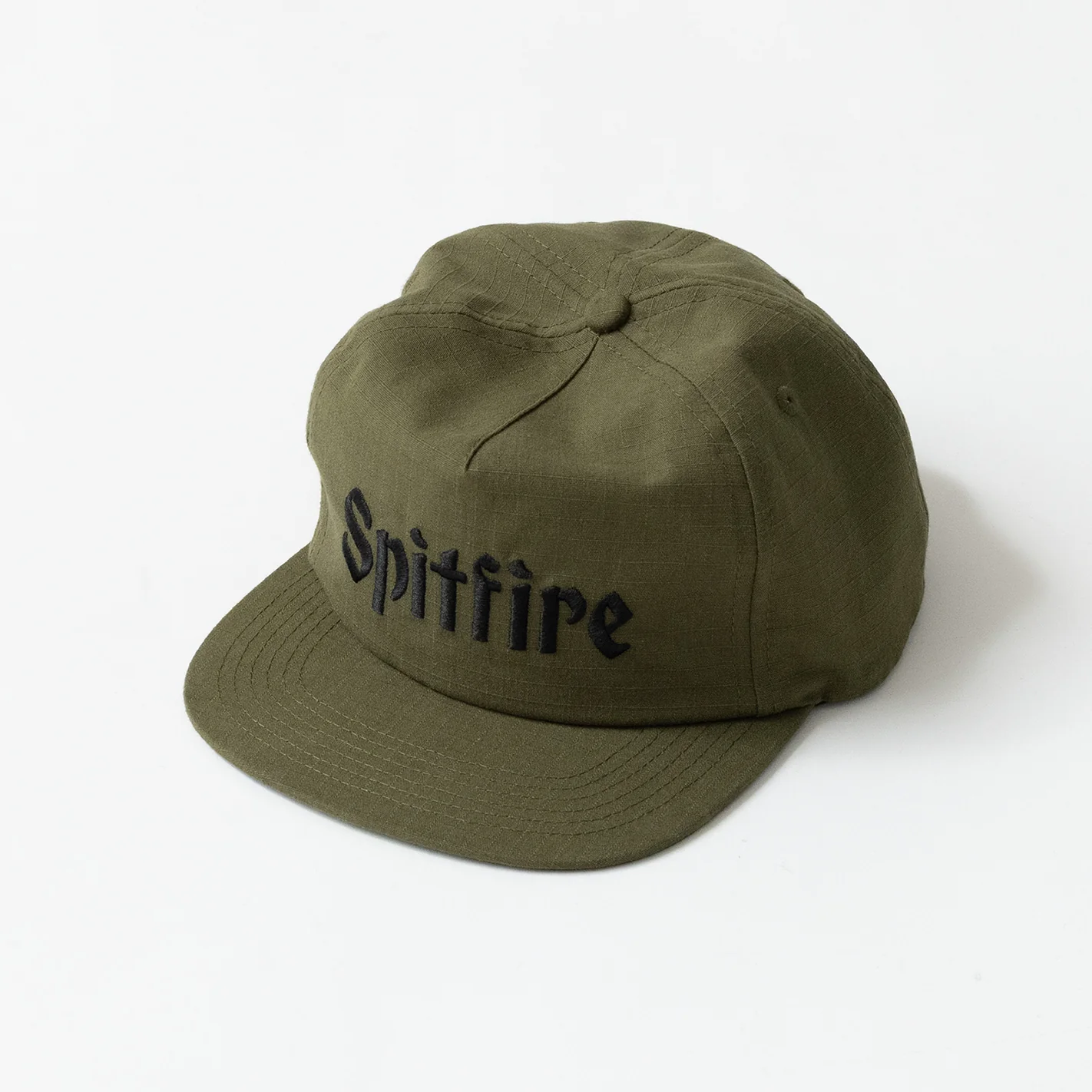 Spitfire Molotov Script Snapback Hat (Olive)